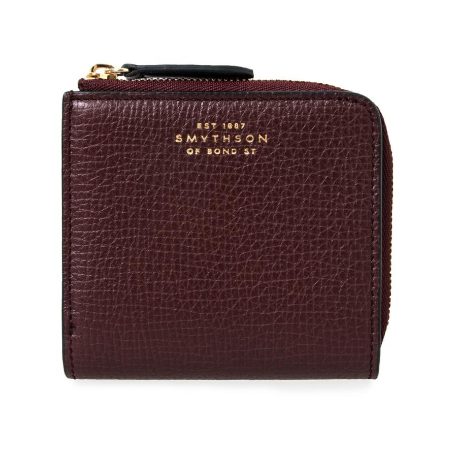 新品】Smythson スマイソン マラ 型押し 二つ折り財布 ブラウン