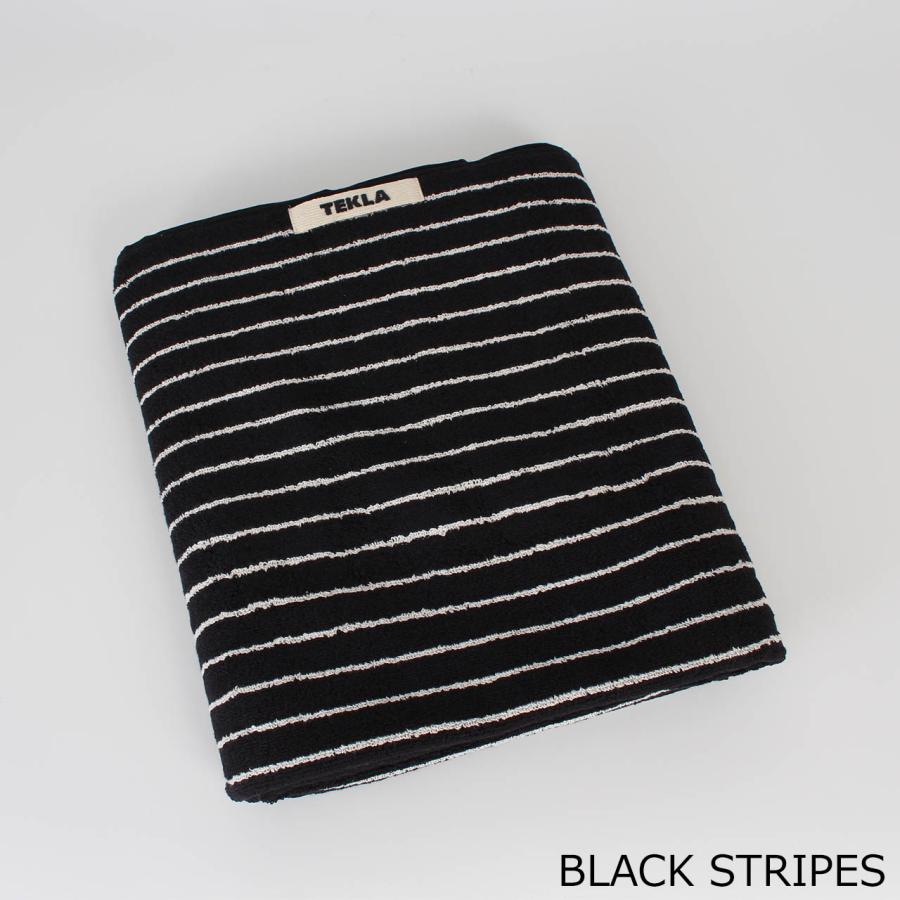 TEKLA バスタオル Black Stripes 70×140cm TEKLA テクラ タオル 70×140 ストライプ柄 オーガニックコットン – CHELSEA