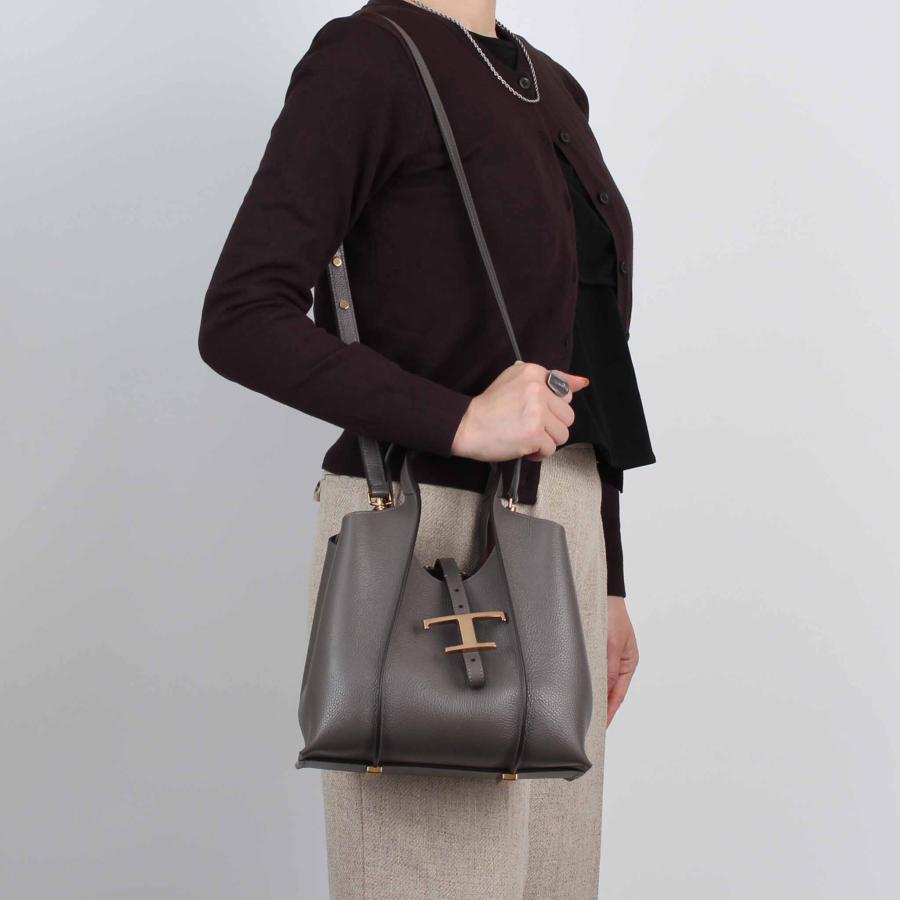 トッズ Tタイムレス マイクロ 2WAY ハンドバッグ ショルダーバッグ グレー TOD'S（トッズ） ショルダーバッグ T TIMELESS Tタイムレス Micro