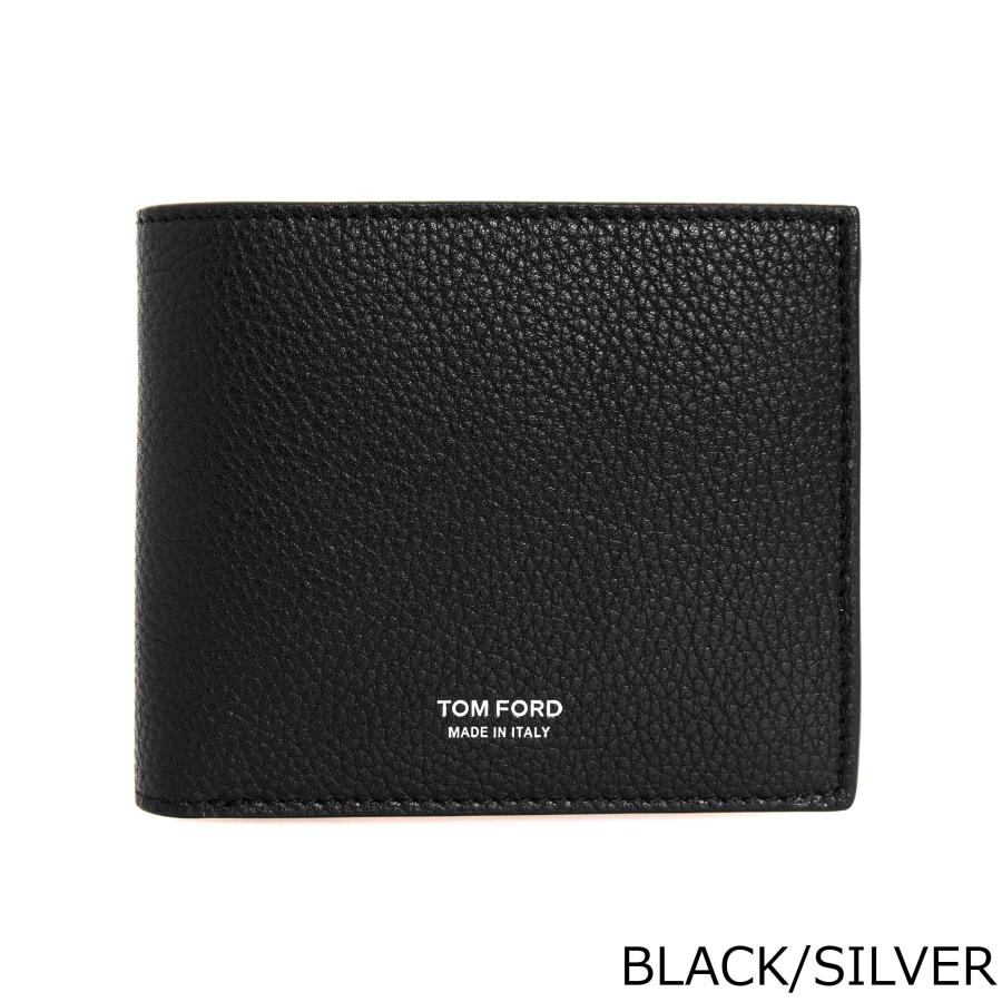 トムフォード TOM FORD 財布 メンズ 二つ折り財布（小銭入れ付き） T LINE CLASSIC BIFOLD COIN WALLET YT278 / Y0278 LCL158G / LCL158S 1N001 BLACK｜chgardens｜02