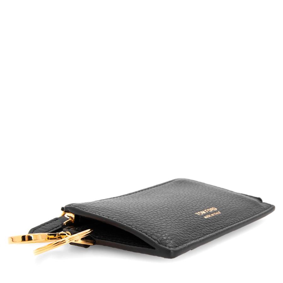 トムフォード TOM FORD 財布 メンズ カードケース/コインケース(キーリング付き) SMALL GRAIN CALF CARDHOLDER ZIP KEYRING Y0339 LCL158G 1N001 BLACK/GOLD トムフォード TOM FORD 財布 メンズ カードケース/コインケース(キーリング付き) SMALL GRAIN CALF CARDHOLDER ZIP KEYRING Y0339 LCL158G 1N001 BLACK/GOLD