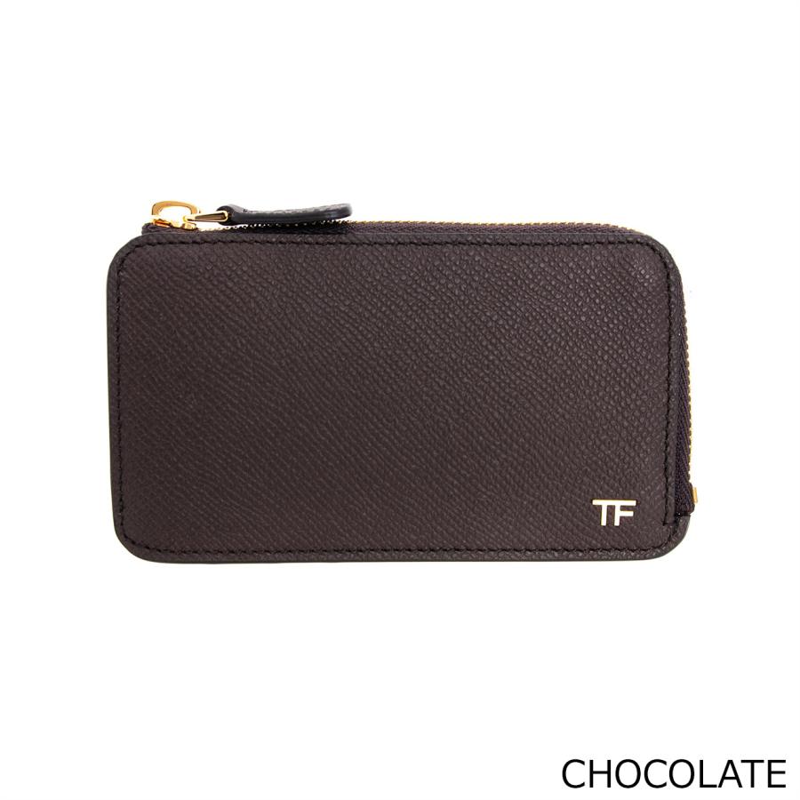 トムフォード TOM FORD 財布 カードケース/コインケース（フラグメントケース） SMALL GRAIN CALF T LINE MEDIUM ZIP WALLET メンズ YM238 LCL081Sの画像