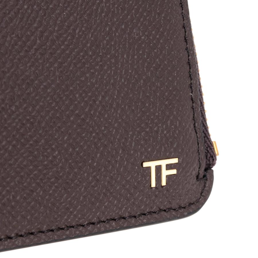 トムフォード TOM FORD 財布 カードケース/コインケース（フラグメントケース） SMALL GRAIN CALF T LINE MEDIUM ZIP WALLET メンズ YM238 LCL081Sの画像