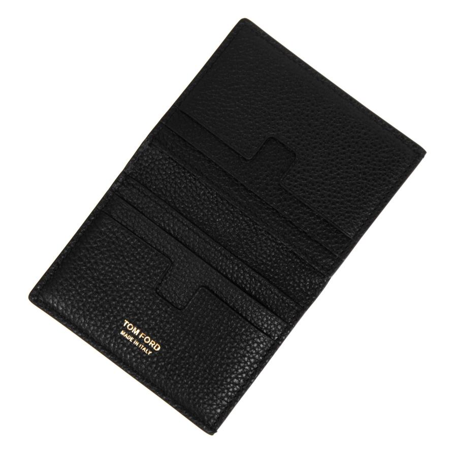 トムフォード TOM FORD 財布 メンズ 二つ折り財布 FOLDING CARD HOLDER W/CASH SLOT Y0279 LCL158G 1N001 BLACK/GOLD｜chgardens｜04