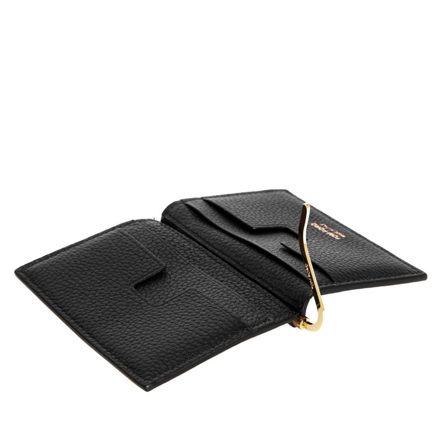 最終TOM FORD トムフォード　カードケース マネークリップ　ブラック　財布 TOM FORD トムフォード 財布 カードケース（マネークリップ） T