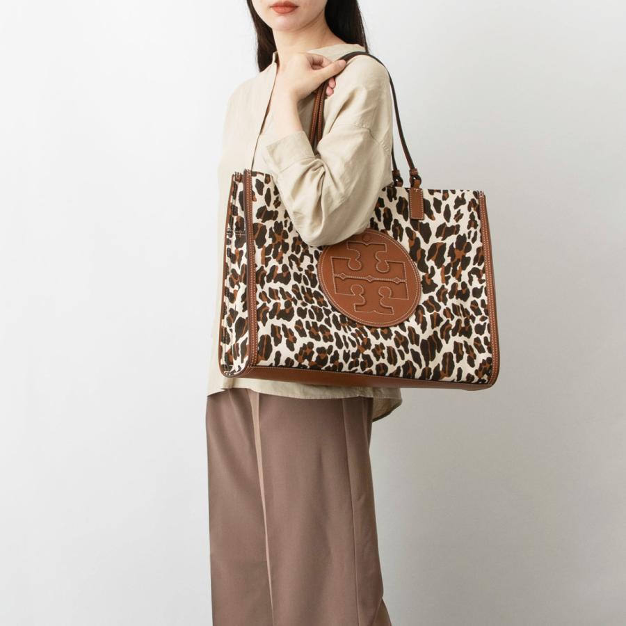 トリーバーチ TORY BURCH バッグ レディース トートバッグ レオパード×タンブラウン ELLA LEOPARD CANVAS TOTE エラ  90771 960 REVA LEOPARD :trb-bag0291:ChelseagardensUK 通販 | トリーバーチ レオパード 23cm  