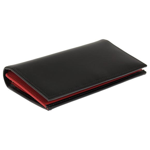 ホワイトハウスコックス WHITEHOUSE COX 財布 メンズ 長財布（小銭入れ付き） ブラック LONG WALLET FOLD TAB PURSE S9697 BRIDLE 2TONE BLACK/RED 国内配送 | Whitehouse Cox | 02