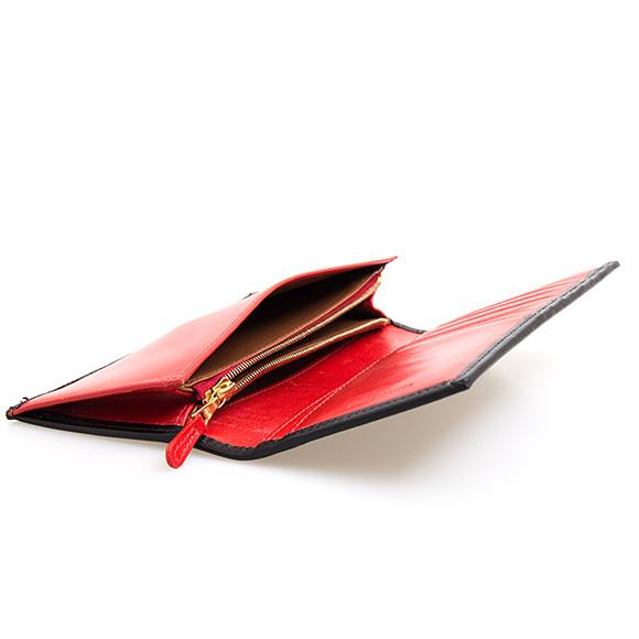 ホワイトハウスコックス WHITEHOUSE COX 財布 メンズ 長財布（小銭入れ付き） ブラック LONG WALLET FOLD TAB PURSE S9697 BRIDLE 2TONE BLACK/RED 国内配送 | Whitehouse Cox | 04
