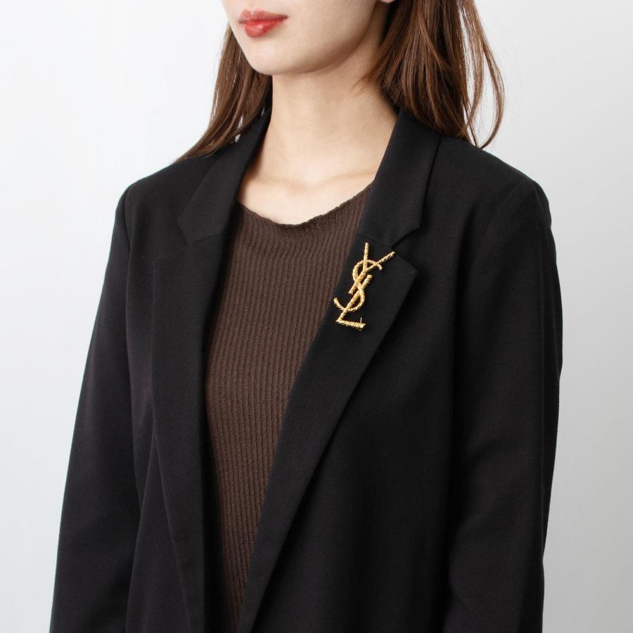 サンローラン パリ SAINT LAURENT PARIS レディース ブローチ ゴールド YSL OPYUM TWISTED BROOCH ツイストブローチ オピウム 652410 Y1500 8060 GOLD｜chgardens｜05