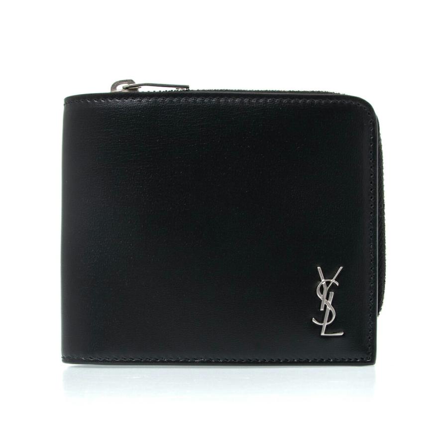 ブラック系カタログギフトも サンローラン Saint Laurent 2つ折り財布 小銭入れ付き ブラック 折り財布 メンズ ブラック系 13 7 Hafryat Com