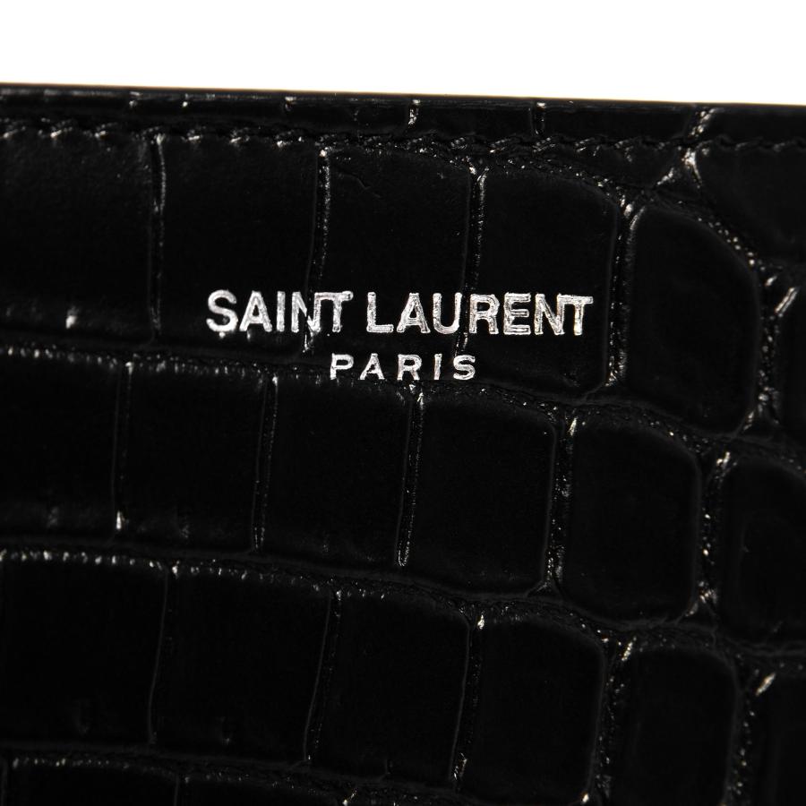 サンローラン パリ SAINT LAURENT PARIS メンズ 二つ折り財布 ブラック