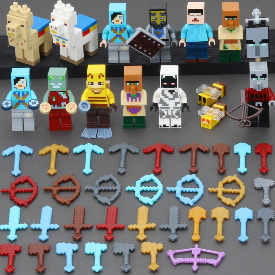 マインクラフト風 14体セット 武器34点セット ミニフィグ レゴ 互換品 互換品 キャラクター 玩具 クリスマス プレゼント 誕生日プレゼント 入園ギフト おすすめ 05chi Chiグッズヤフーshop 通販 Yahoo ショッピング