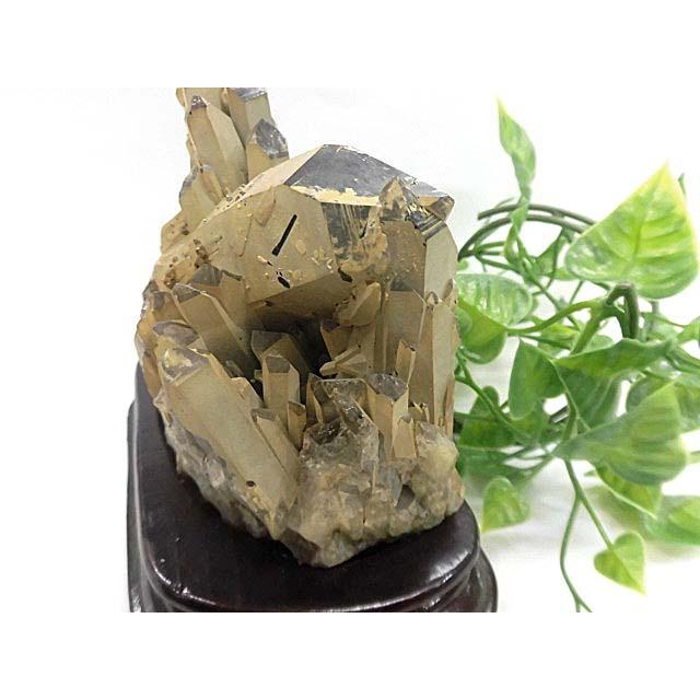 天然石 黒水晶クラスター 台座付 200720589 天然石 黒水晶クラスター