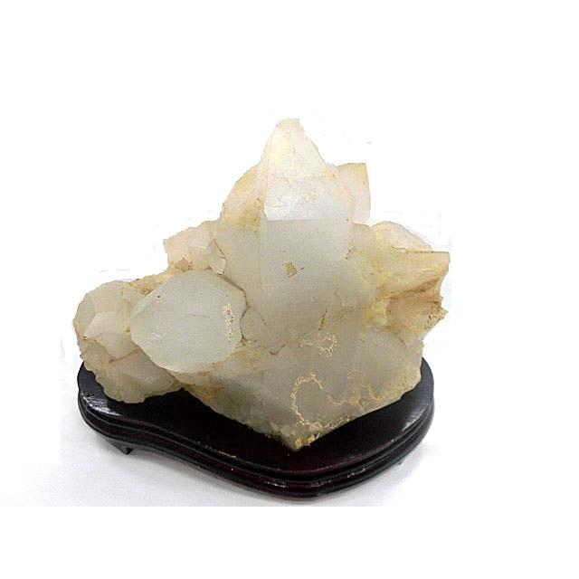 天然石 マダガスカル産 水晶クラスター 台座付200720591