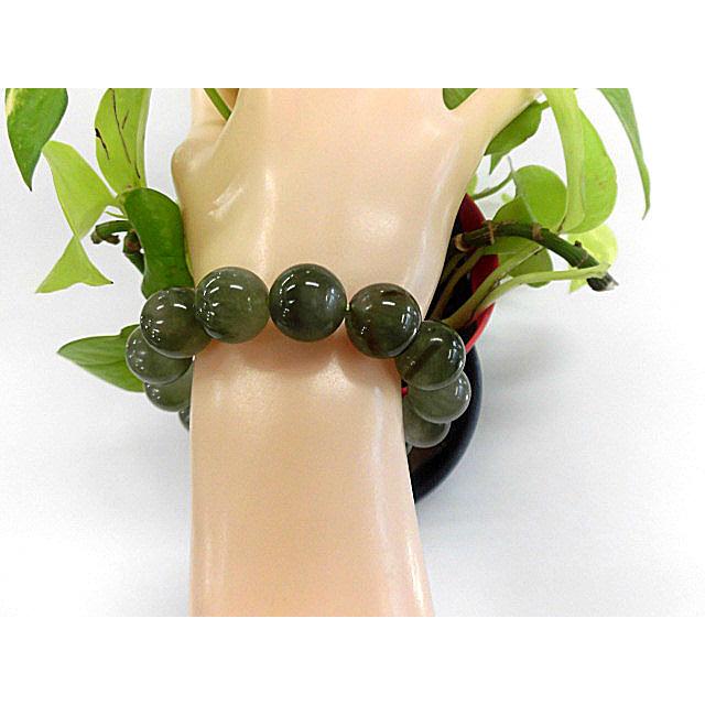 可愛すぎるフェミニンデザイン♪ 天然石 グリーンルチルクォーツ15mm玉