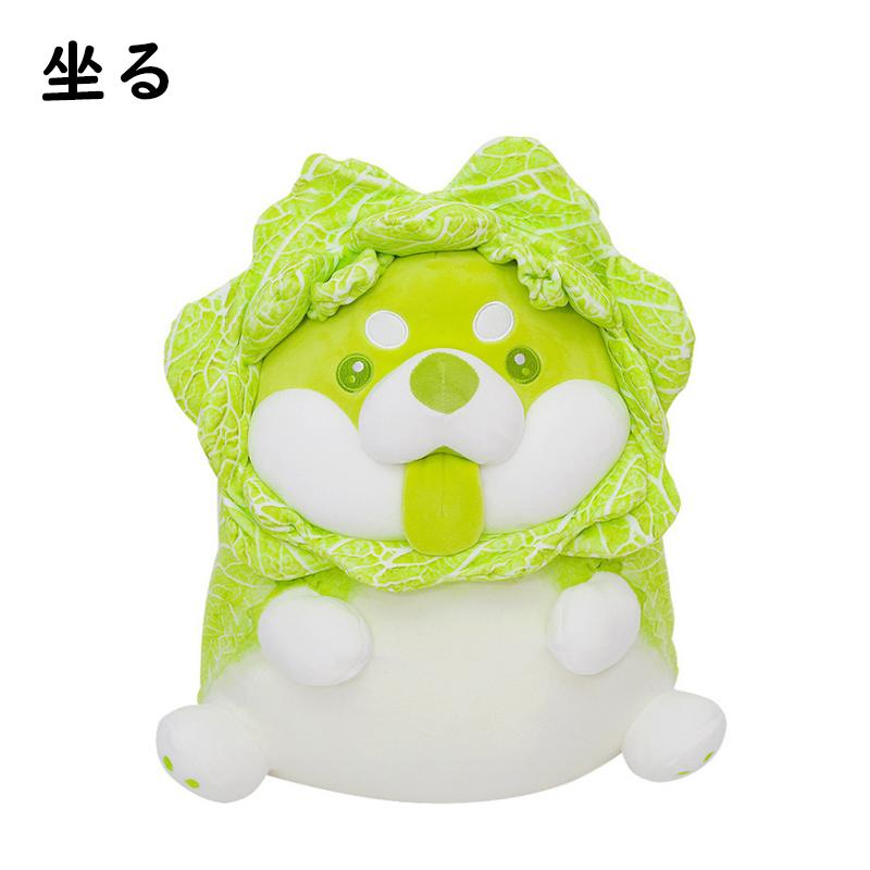 ぬいぐるみ 白菜犬 抱き枕 大きいサイズ 巨大ぬいぐるみ 野菜の精霊 野菜の妖精 キャベツ犬 柴犬 贈り物 ギフト お祝い 飾り 誕生日 プレゼント おもちゃん 子供 三つの姿 30cm 華麗