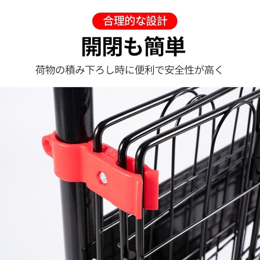 カゴ付き台車 折りたたみ ブレーキ付き カゴ台車 軽量 静音 耐荷重