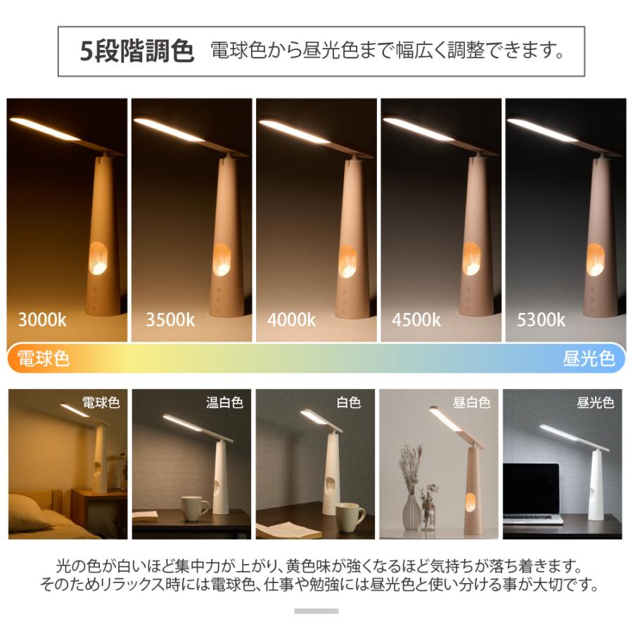 当日発送 LED デスクライト ウサギ 授乳ライト ナイトライト 折りたたみ 調光調色 USB テーブルライト 卓上ライト 読書灯 学習机 子供部屋 安全 hsd-d420｜chiakistore｜06