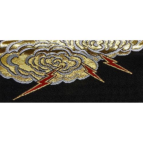 刺繍 名前旗 慶祝 龍王 金刺繍 黒塗スタンド 京都西陣の金襴織 お名前