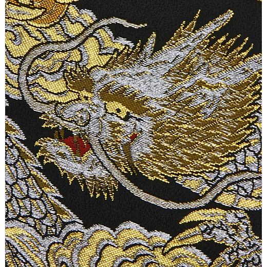 刺繍 名前旗 慶祝 龍王 金刺繍 黒塗スタンド 京都西陣の金襴織 お名前