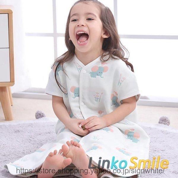 ガーゼ スリーパー 6重ガーゼ ベビー キッズ 袖付き 2way 赤ちゃん 国内最安値 半袖 出産祝い 冷え防止 ガーゼスリーパー 新生児 大きい サイズ 夏 春秋