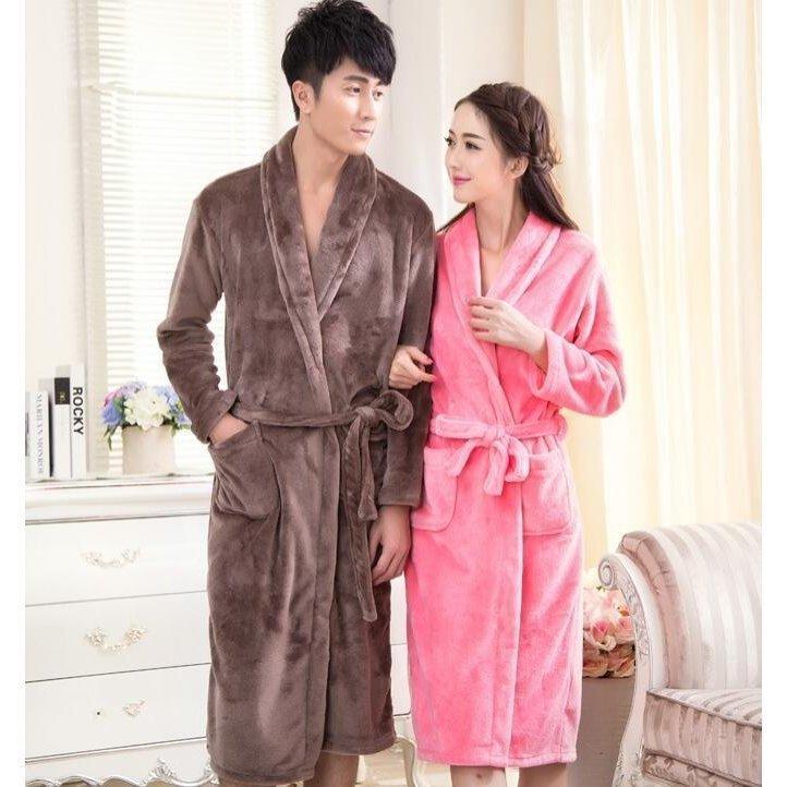 バスローブ カップル ペア ルームウェア ナイトガウン パジャマ 冬 メンズ レディース 無地 迷彩 おしゃれ 厚手 長袖 ベルト付き 膝下丈 部 ガウン