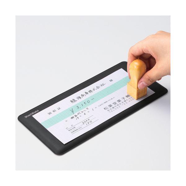 (まとめ) シヤチハタ 印マット4 なつ印・筆記用 ブラック IMS-1A 1枚 〔×10セット〕の画像