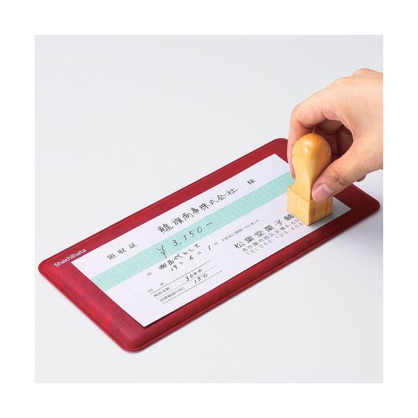 (まとめ) シヤチハタ 印マット4 なつ印・筆記用 レッド IMS-1B 1枚 〔×10セット〕の画像