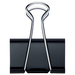 （まとめ） TANOSEE ダブルクリップ 超特大 口幅51mm ブラック 1箱（10個） 〔×10セット〕の画像