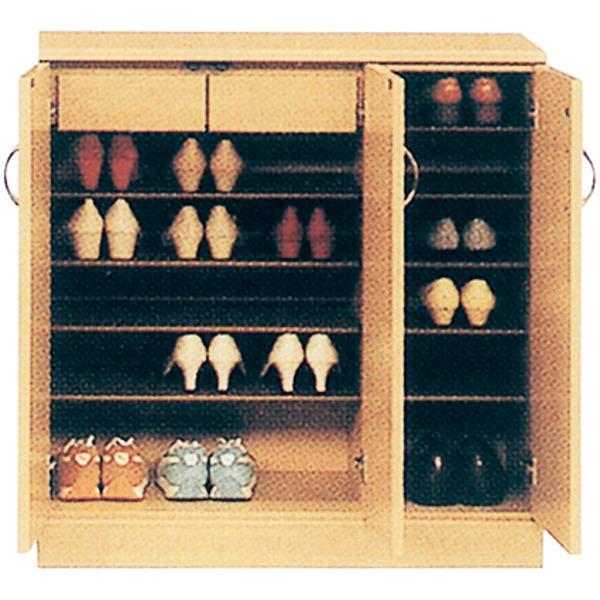 ローシューズボックス 下駄箱 幅90cm×奥行38cm×高さ92cm ホワイト 日本