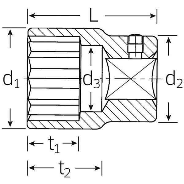 STAHLWILLE スタビレー 60-55 1"SQ ソケット 12角 06010055 工具 作業工具 ツール DIY_1
