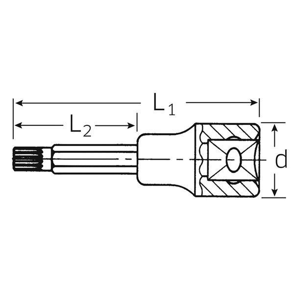 STAHLWILLE スタビレー 2054X-M12 1/2SQ トライスクエアソケット