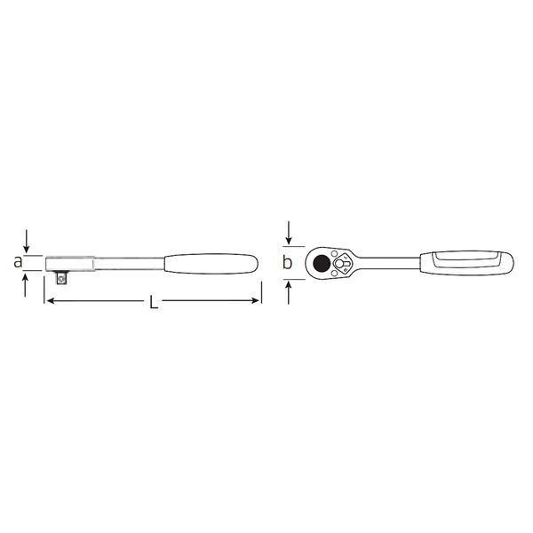 STAHLWILLE スタビレー 515 1/2SQ ラチェットハンドル 515-2K 13231011 工具 作業工具 ツール DIY_1