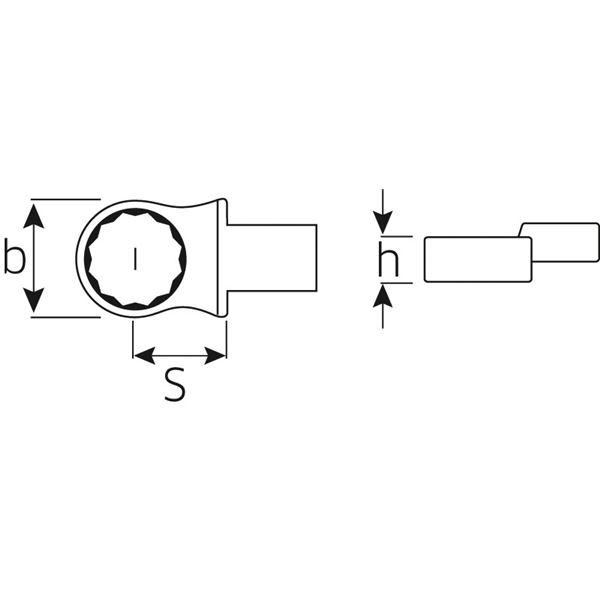 STAHLWILLE（スタビレー） 732／10-8 トルクレンチ差替ヘッド（メガネ