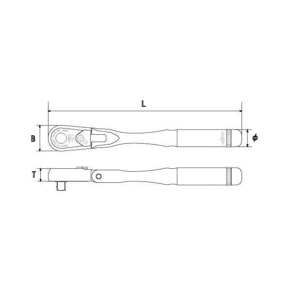 KTCネプロス NBR290F 6.3SQ ネプロス フレックスラチェットハンドル 工具 作業工具 ツール DIY_1