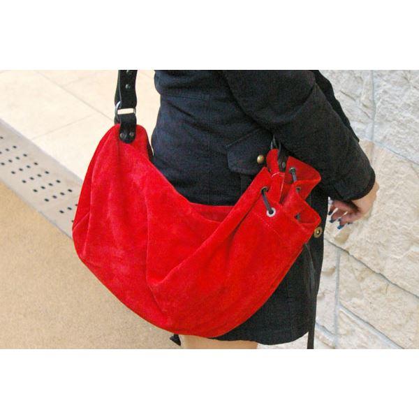 dean（ディーン） drow-string rucksack ショルダーバッグ 赤｜chibamart｜05