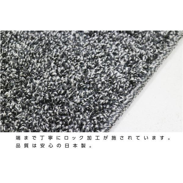 ラグマット 絨毯 約160R グレー 円形 日本製 折りたたみ 抗菌 防臭 防