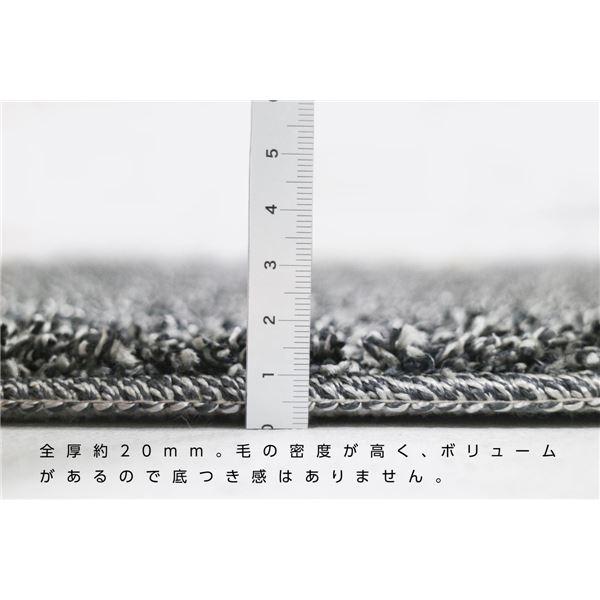 ラグマット 絨毯 約160R グレー 円形 日本製 折りたたみ 抗菌 防臭 防