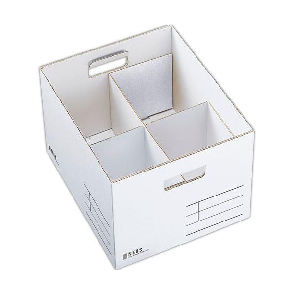 （まとめ） コクヨ 収納ボックス（NEOS）Lサイズ フタ付き ブラック A4-NELB-D 1個 〔×5セット〕の画像