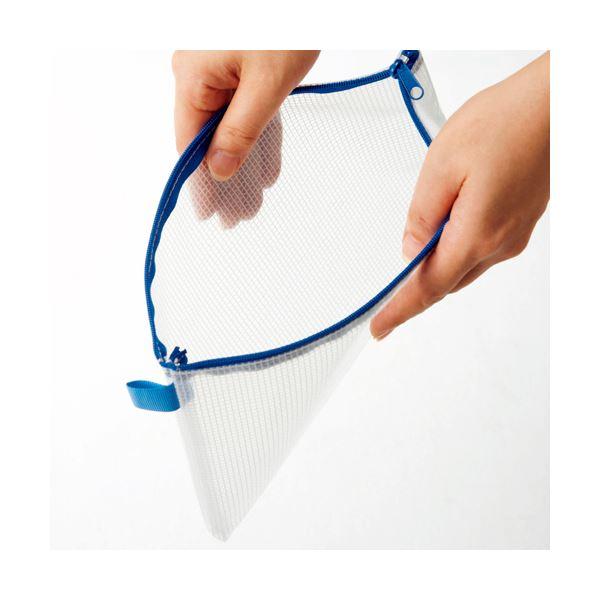 TANOSEE メッシュケース B4タテ305×ヨコ410mm 赤 1セット(20枚)の画像