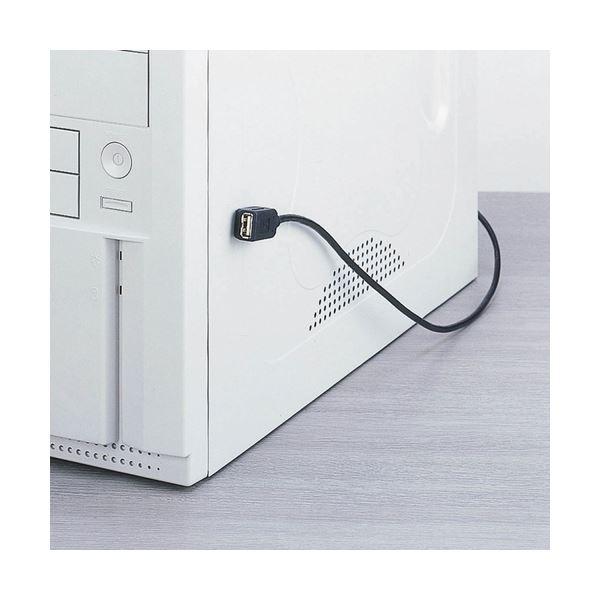 （まとめ）エレコムマグネットUSB1.1延長ケーブル (A)オス-(A)メス グラファイト 1.0m USB-EAM1GT 1本〔×5セット〕_1