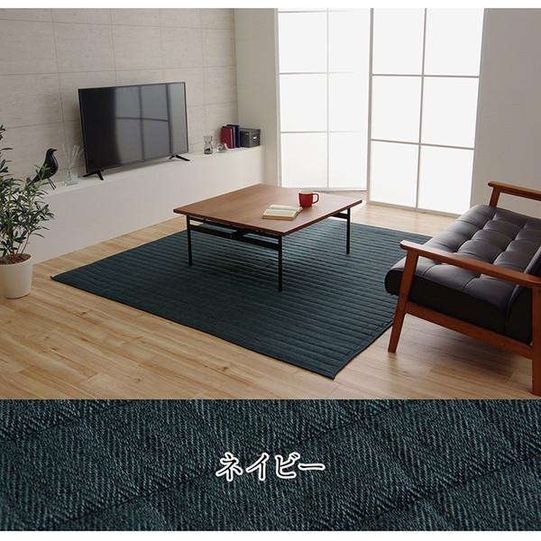 ラグマット/絨毯 〔正方形 2畳 無地 グリーン 約185×185cm〕 洗える 軽量 オールシーズン ホットカーペット 〔リビング〕_16