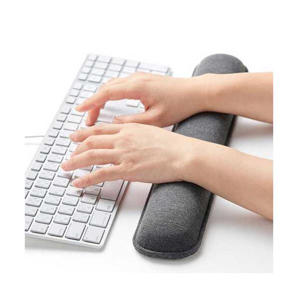 (まとめ) サンワサプライ クッションリストレストLサイズ TOK-ERG5DGY-L 1個 〔×10セット〕_5
