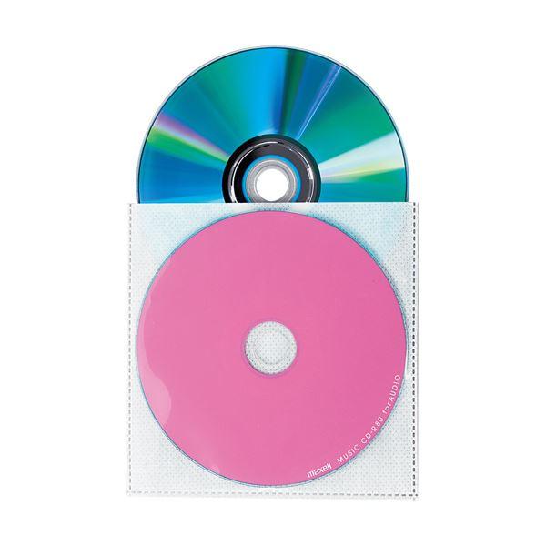 (まとめ) TANOSEE CD・DVD不織布ケース 両面2枚収納 1パック(100枚) 〔×30セット〕_2
