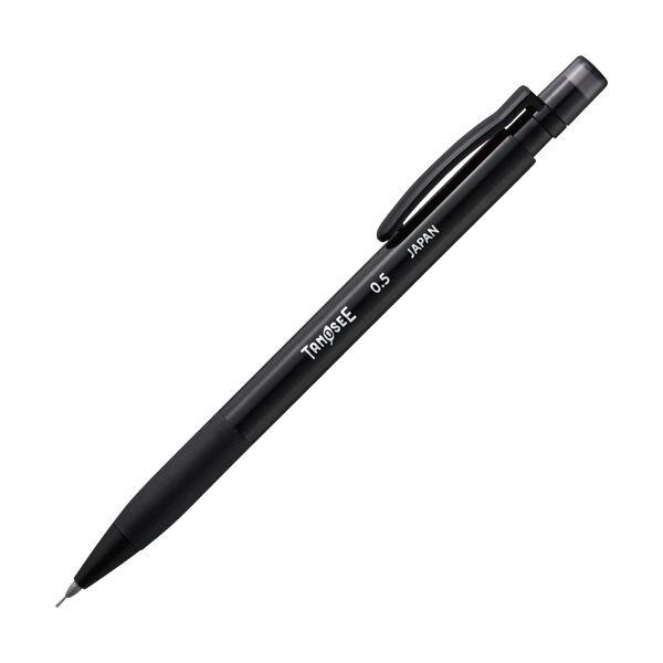 まとめ) TANOSEEグリップ付シャープペンシル 0.5mm （軸色：黒） 1