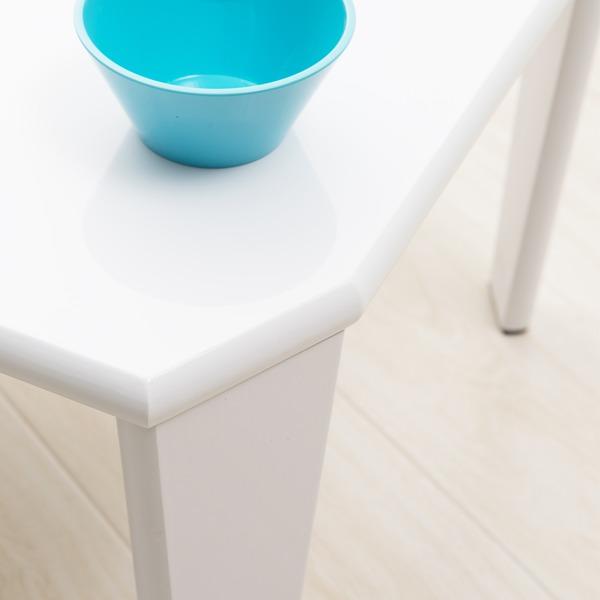 2個セット〕リッチテーブル(90) (ホワイト/白) 幅90cm 机/リビング