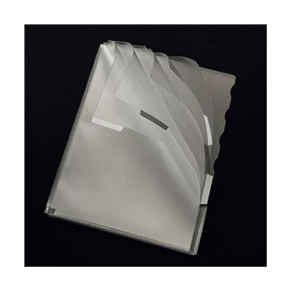 （まとめ）TANOSEE 超丈夫なマチ付クリアホルダー タフレル A4タテ 5山インデックス クリア 1セット（20枚：5枚×4パック）〔×3セット〕の画像