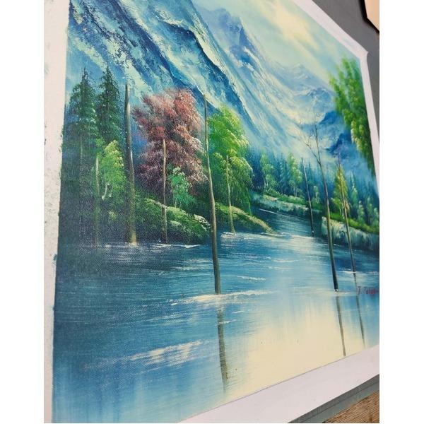 迫力ある大きい油絵 〕 油絵額 F10号サイズ 高木タケシ 「自然の 迫力ある大きい油絵 〕 油絵額 F10号サイズ 高木タケシ 「自然の
