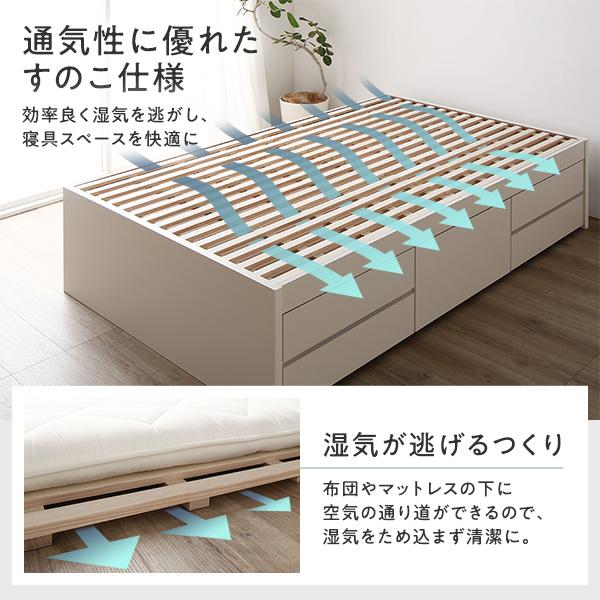 お客様組み立て〕 収納 ベッド ヘッドレス 通常丈 セミシングル お客様組み立て〕 収納 ベッド ヘッドレス 通常丈 セミシングル