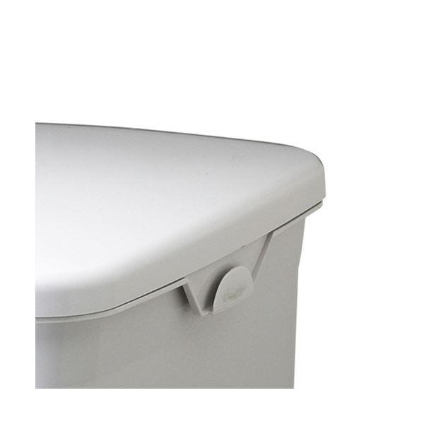(まとめ) リス HOME＆HOME ペダルペール スリム 45L グレー GPRB038 1台 〔×3セット〕_3